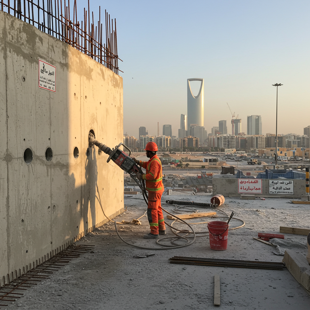 كور تخريم الخرسانة بالرياض